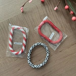 NWT Nepal beaded bracelets - bundle of 3